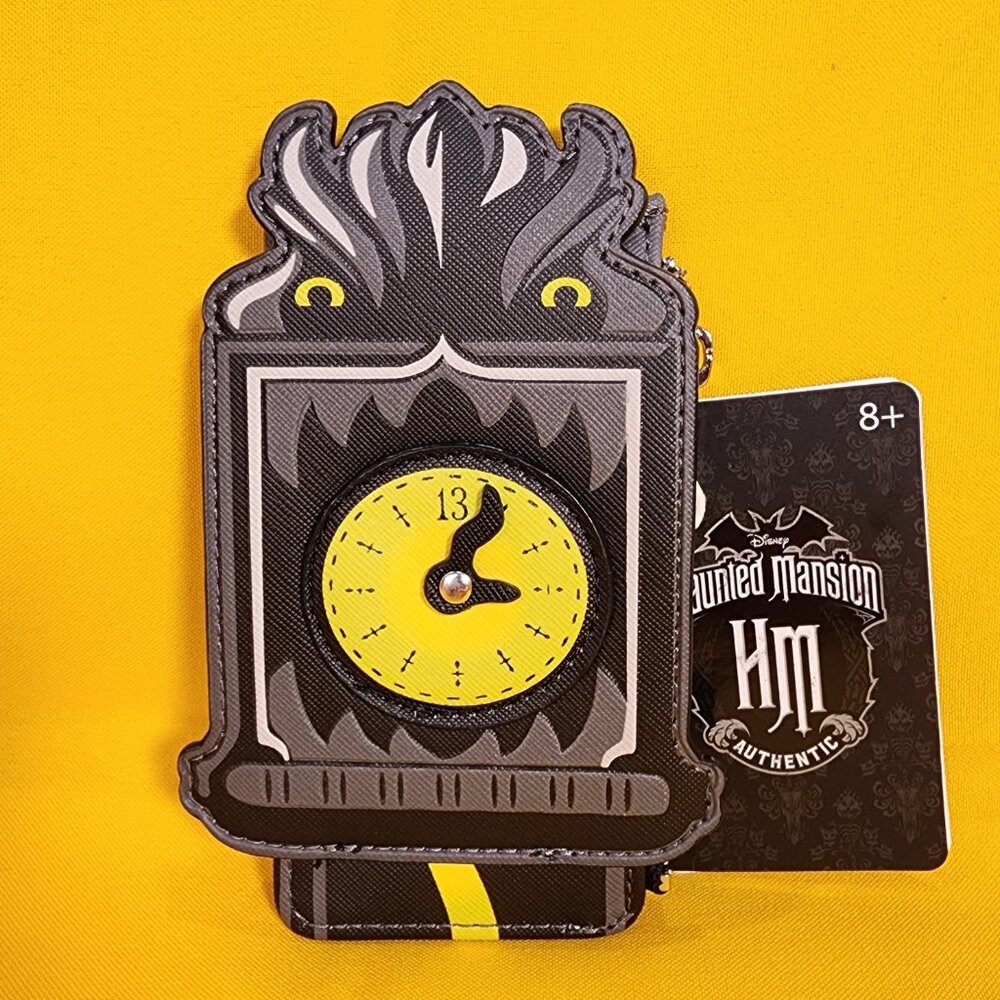 Loungefly Disney Haunted Mansion Welcome Foolish Mortals Clock Card Holder NEW